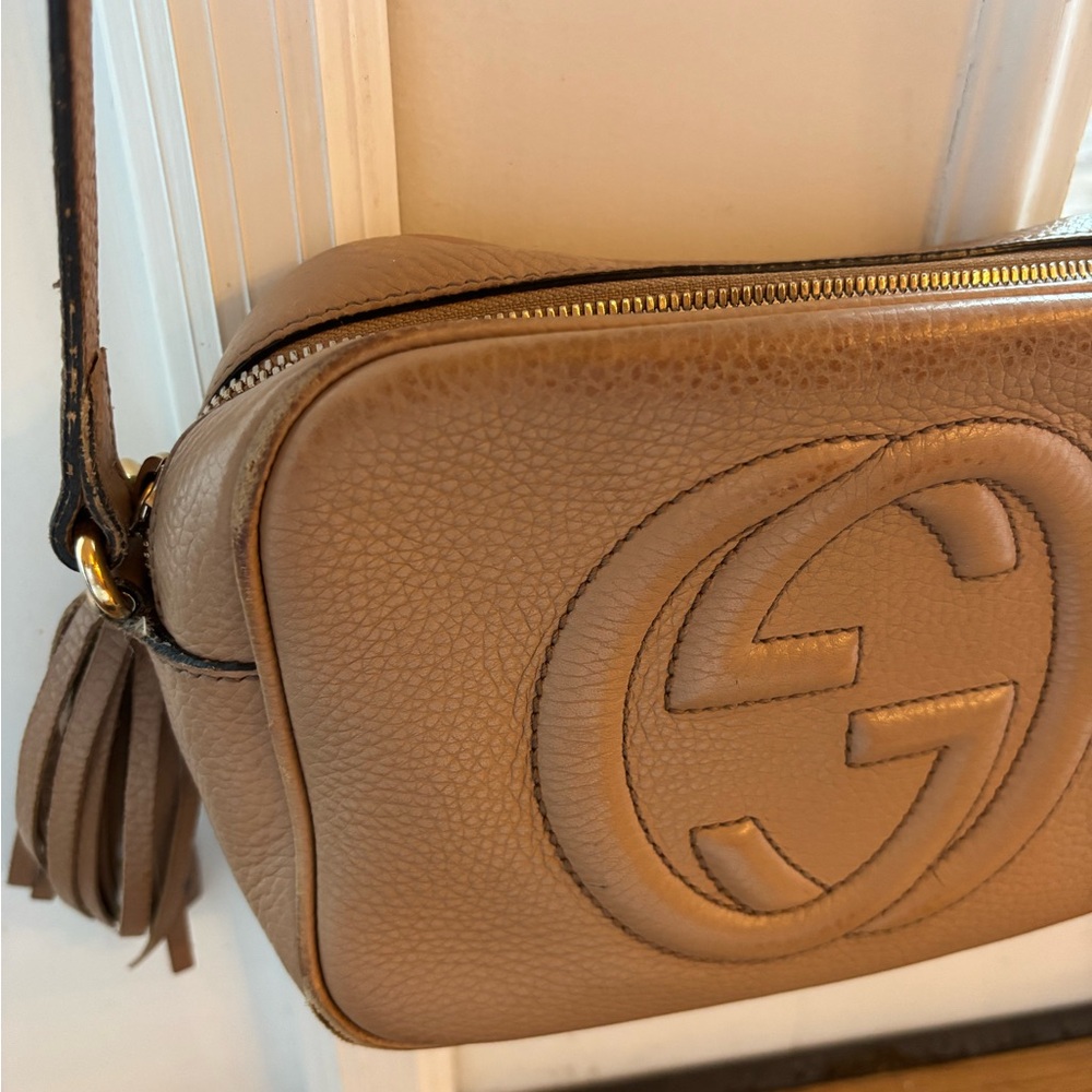 Gucci Soho Disco Tan Leather Crossbody Bag